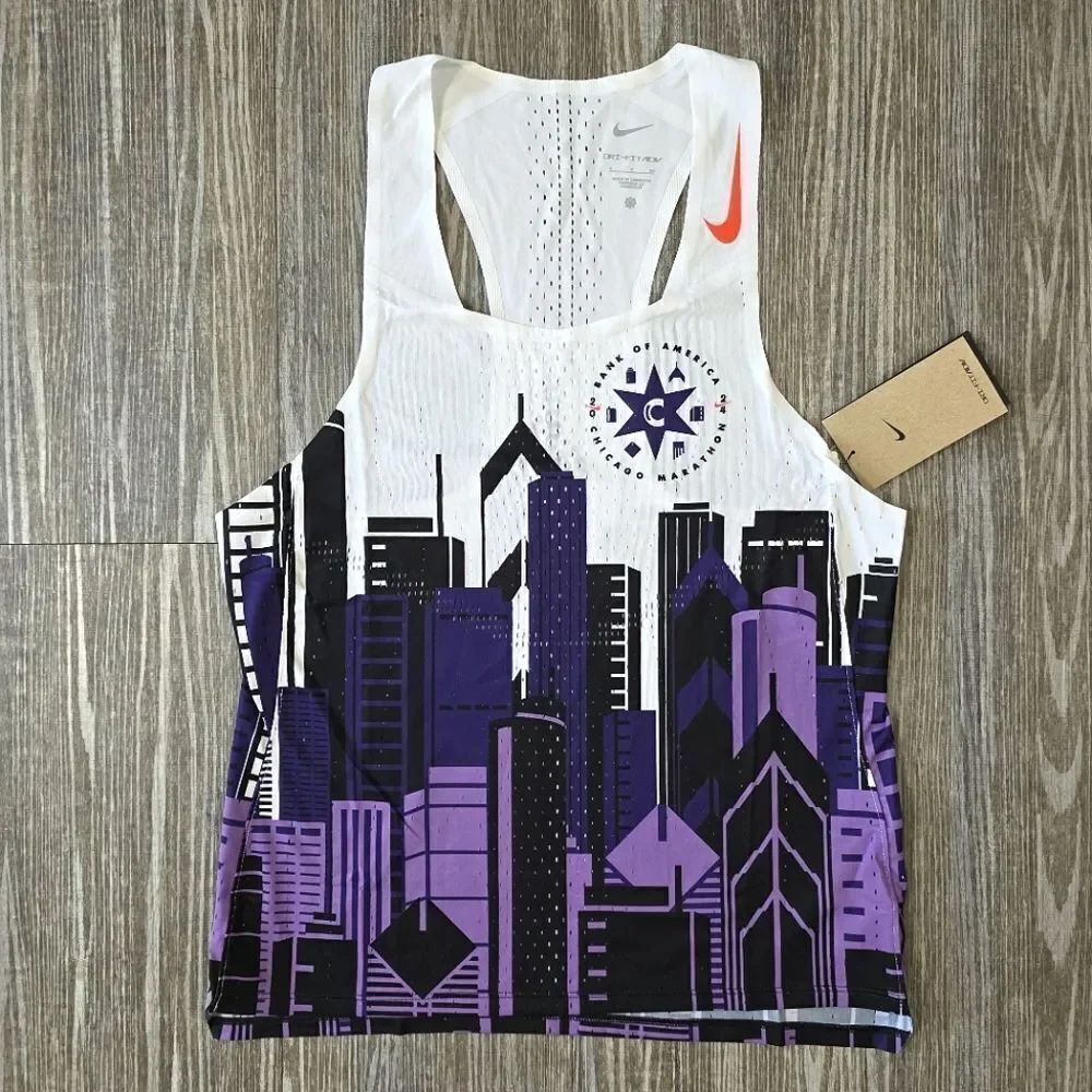 Nike AeroSwift Dri-FIT ADV Chicago Marathon Running Singlet Men Small FV6335-100